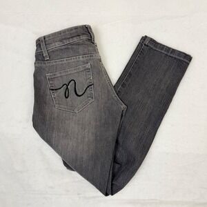 Highway Jeans Womens 5 Gray Straight Leg Low Rise Embroidered on